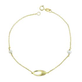 Βραχιόλι με Μαργαριτάρια Χρυσός Κ9 SKU-55061