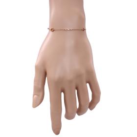 Βραχιόλι Ιnfinity Ροζ Χρυσός Κ9 με Μαργαριτάρια SKU-55391