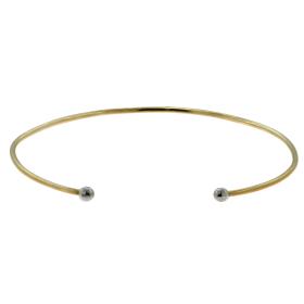 Βραχιόλι Χειροπέδα Λευκόχρυσος & Χρυσός Κ9 SKU-55443