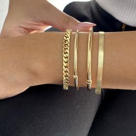 Βραχιόλι Χειροπέδα Χρυσός Κ14 SKU-55265