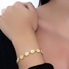 Βραχιόλι Ασήμι 925° με Λουλούδια SKU-55959