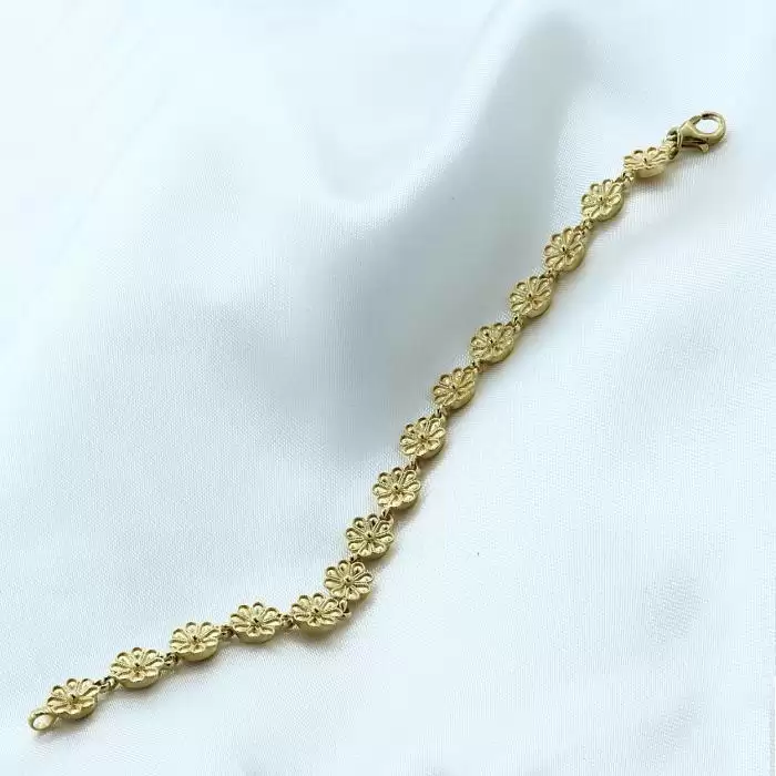 Βραχιόλι Ασήμι 925° με Λουλούδια SKU-55959