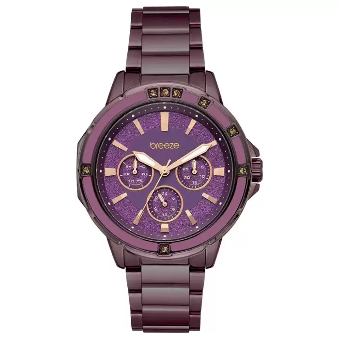 SKU-55540 / BREEZE Illumina Swarovski Purple Stainless Steel Bracelet