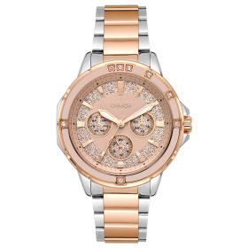 Ρολόι Γυναικείο BREEZE Illumina με Κρύσταλλα Swarovski & Δίχρωμο Μπρασελέ από Ανοξείδωτο Ατσάλι | 712241.4 SKU-55538