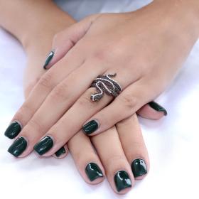 Δαχτυλίδι Φίδι Ασήμι 925° με Ζιργκόν SKU-55967