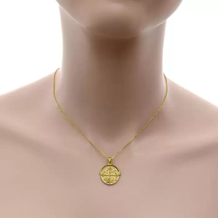 Κολιέ Κωνσταντινάτο Ασήμι 925° Διπλής Όψεως SKU-55029