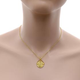 Κολιέ Κωνσταντινάτο Ασήμι 925° Διπλής Όψεως SKU-55029