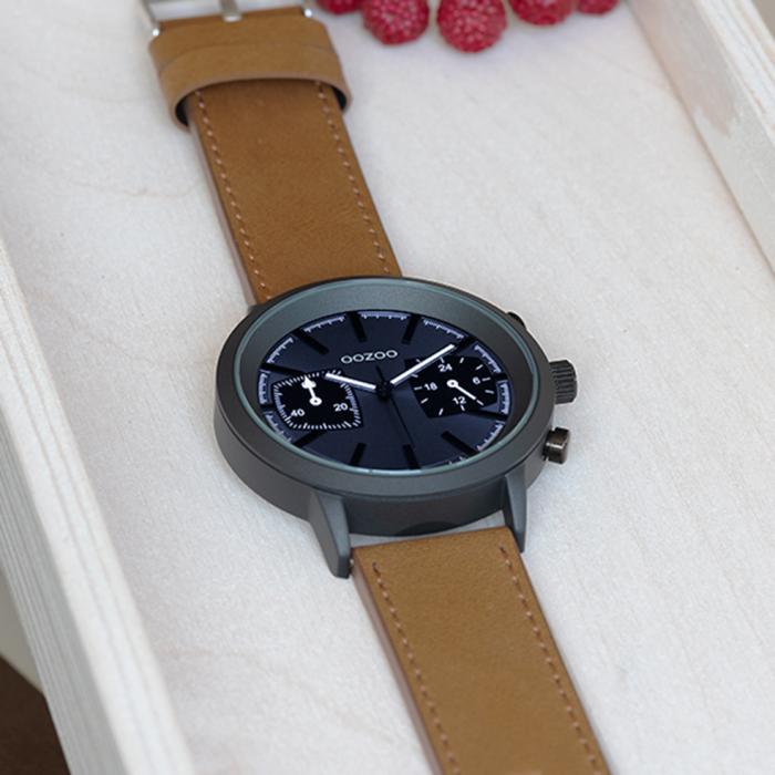 SKU-55019 / OOZOO Timepieces Brown Leather Strap