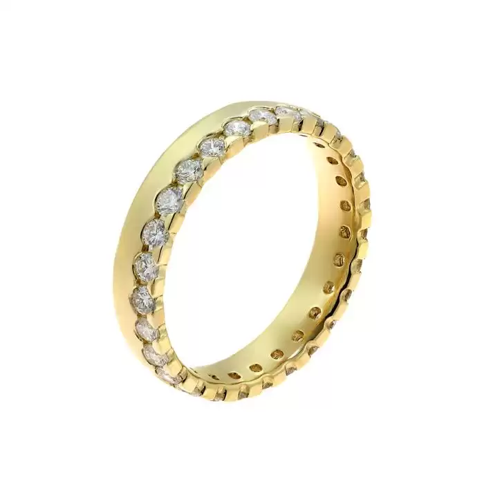SKU-55503 / Δαχτυλίδι Σειρέ Χρυσός Κ14 με Διαμάντια