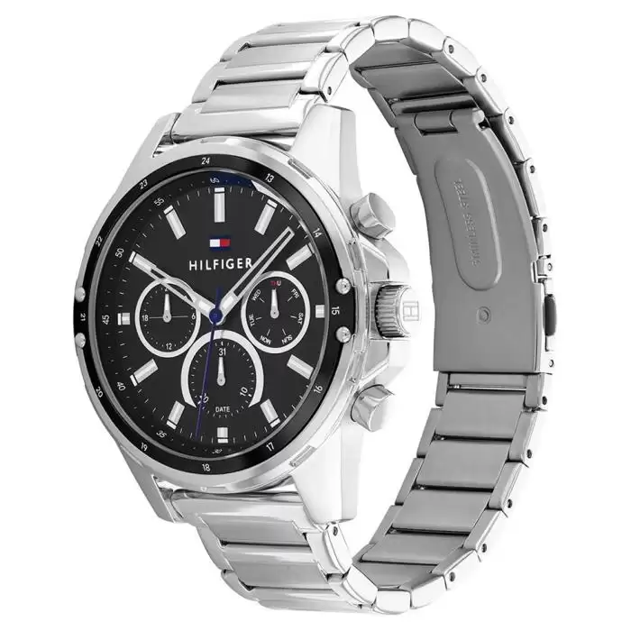 Ανδρικό Ρολόι TOMMY HILFIGER Mason με Ασημί Μπρασελέ SKU-55252