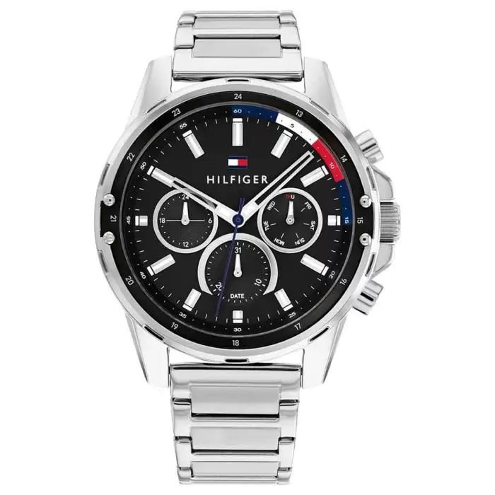 Ανδρικό Ρολόι TOMMY HILFIGER Mason με Ασημί Μπρασελέ SKU-55252