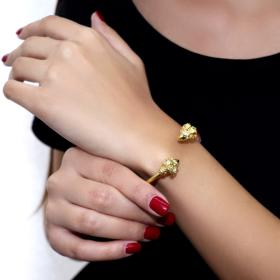 Βραχιόλι Χειροπέδα με Κριάρια Ασήμι 925° με Ζιργκόν SKU-56500