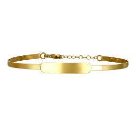 Βραχιόλι Χειροπέδα Χρυσός Κ9 με Λουστρέ Φινίρισμα SKU-56332