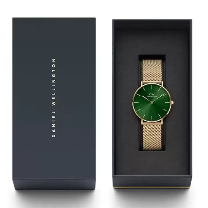 Ρολόι Γυναικείο DANIEL WELLINGTON Petite Emerald με Χρυσό Μπρασελέ από Ανοξείδωτο Ατσάλι | DW00100481 SKU-56306