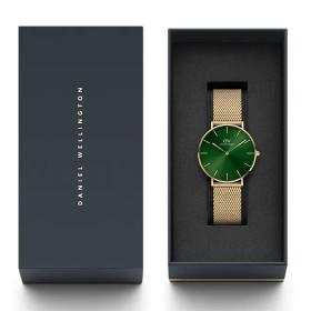 Ρολόι Γυναικείο DANIEL WELLINGTON Petite Emerald με Χρυσό Μπρασελέ από Ανοξείδωτο Ατσάλι | DW00100481 SKU-56306