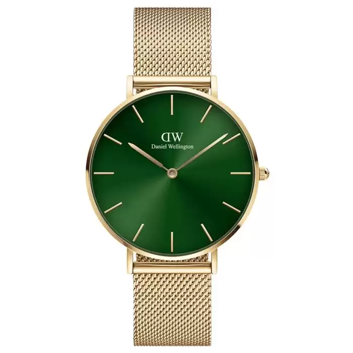 Ρολόι Γυναικείο DANIEL WELLINGTON Petite Emerald με Χρυσό Μπρασελέ από Ανοξείδωτο Ατσάλι | DW00100481 SKU-56306