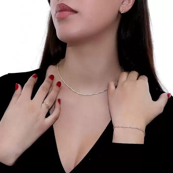 Δαχτυλίδι Φύλλα Χρυσός Κ14 με Λευκά Ζιργκόν SKU-56825