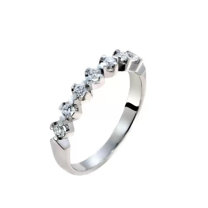 SKU-56563 / Δαχτυλίδι Σειρέ Λευκόχρυσος Κ18 με Διαμάντια