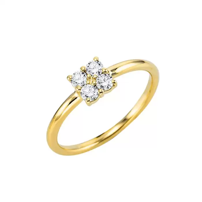 SKU-56178 / Δαχτυλίδι Χρυσός Κ18 με Διαμάντια