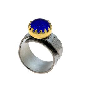 Δαχτυλίδι Ασήμι 925° με Lapis Lazuli Doublet SKU-56006