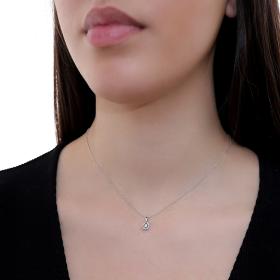 Κολιέ DiamondJools Λευκόχρυσος Κ18 με Διαμάντια SKU-56908