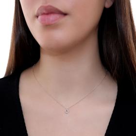 Κολιέ DiamondJools Δάκρυ Ροζ Χρυσός Κ18 με Διαμάντια SKU-56911