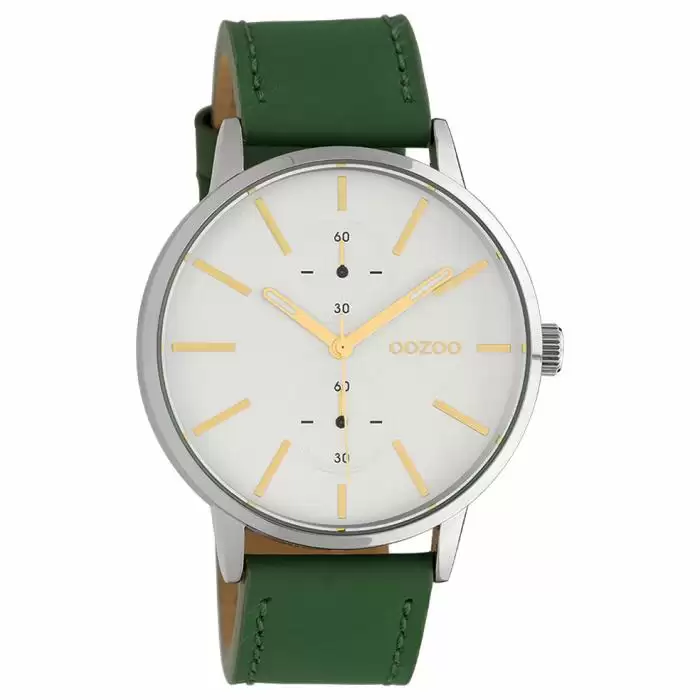 SKU-56841 / OOZOO Timepieces Summer Green Leather Strap