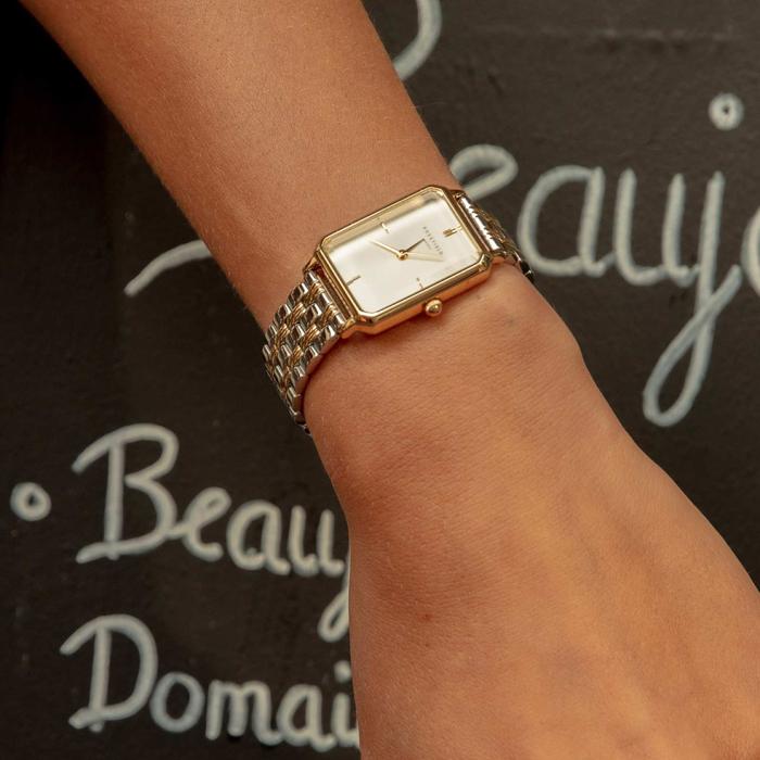 ROSEFIELD The Octagon Two Tone Stainless Steel Bracelet