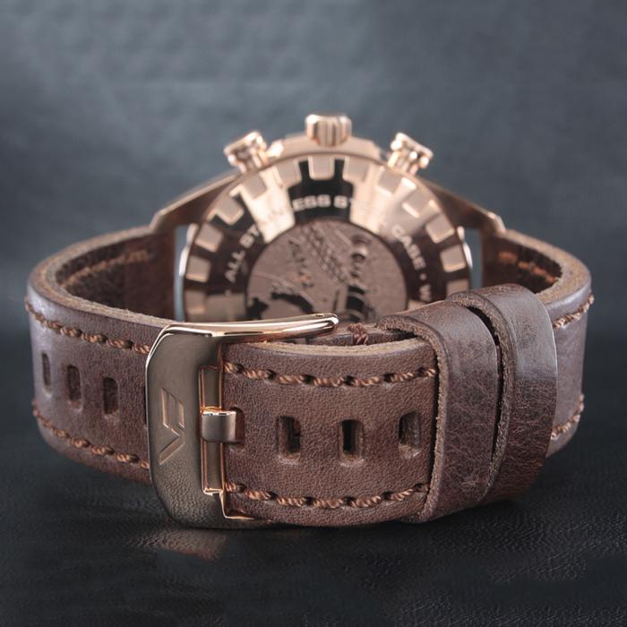 SKU-56743 / VOSTOK EUROPE Almaz Brown Leather Strap