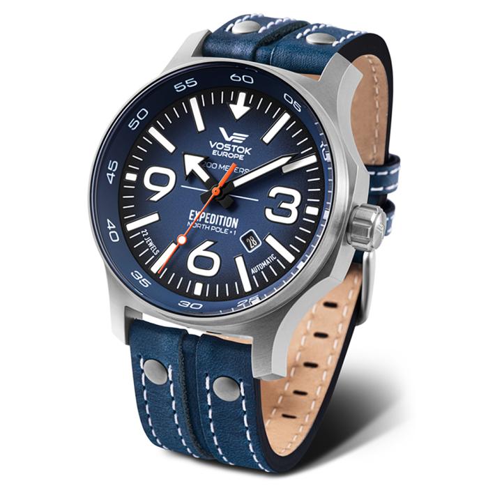 SKU-56744 / VOSTOK EUROPE Expedition North Pole Automatic Blue Leather Strap