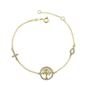 Βραχιόλι Δέντρο της Ζωής Ασήμι 925° με Ζιργκόν SKU-57872