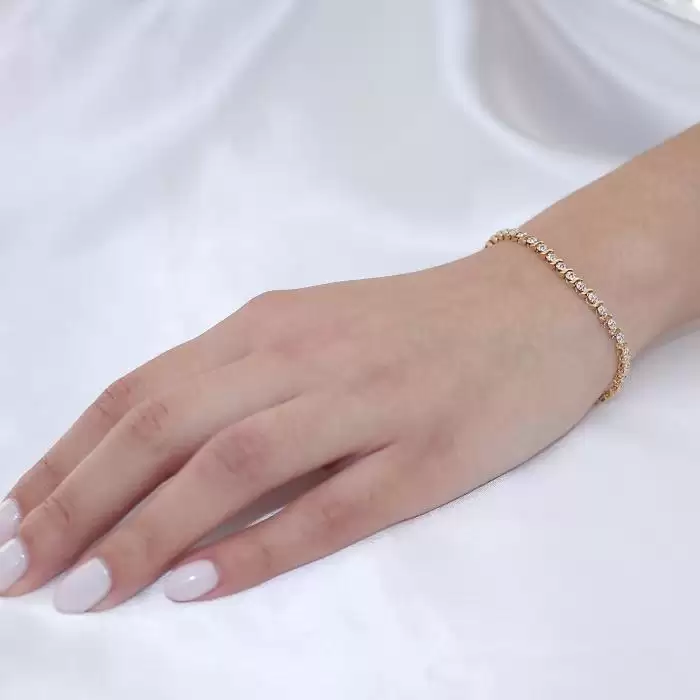 Βραχιόλι Χρυσός Κ18 με Διαμάντια SKU-57899