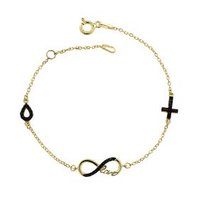 Βραχιόλι Άπειρο & love Ασήμι 925° με Ζιργκόν SKU-57910