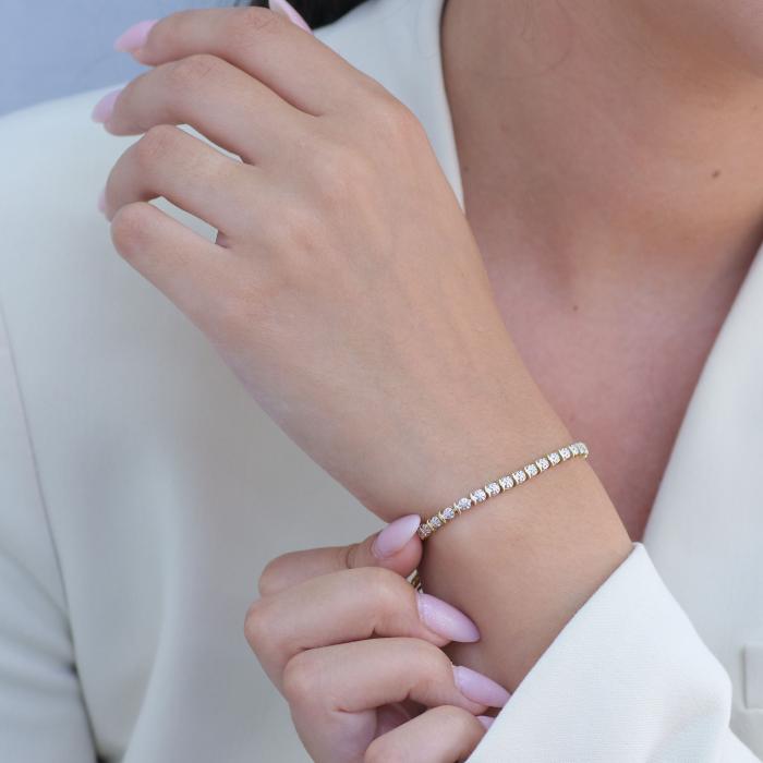 Βραχιόλι Χρυσός Κ18 με Διαμάντια SKU-57899