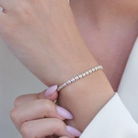 Βραχιόλι Χρυσός Κ18 με Διαμάντια SKU-57899