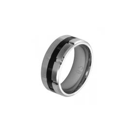 Δαχτυλίδι Rochet Factory από Ανοξείδωτο Ατσάλι IP BLACK SKU-57643