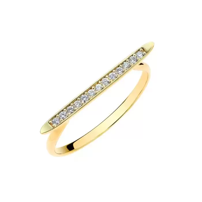 SKU-57238 / Δαχτυλίδι Χρυσός Κ14 με Διαμάντια