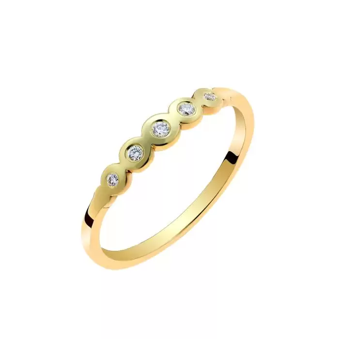 SKU-57882 / Δαχτυλίδι Χρυσός Κ14 με Διαμάντια