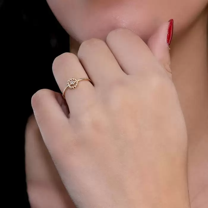 Δαχτυλίδι Χρυσός Κ14 με Διαμάντι