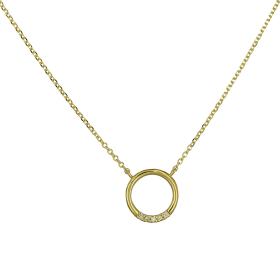 Κολιέ Κύκλος Χρυσός Κ14 με Διαμάντια SKU-57250