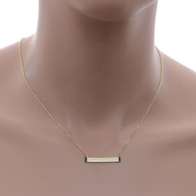 Κολιέ Μπάρα Ασήμι 925° με Μαύρα Ζιργκόν SKU-57964