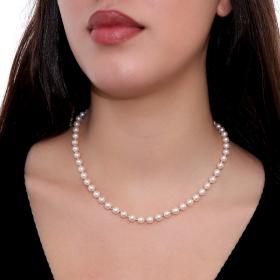 Κλασικό Κολιέ Χρυσός Κ14 με Μαργαριτάρια SKU-57455