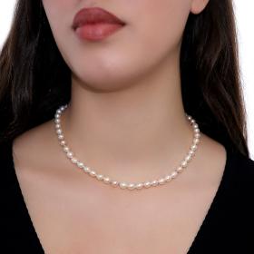 Κλασικό Κολιέ Χρυσός Κ14 με Μαργαριτάρια SKU-57461