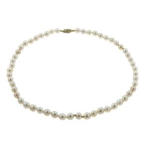 Κλασικό Κολιέ Χρυσός Κ14 με Μαργαριτάρια SKU-57461