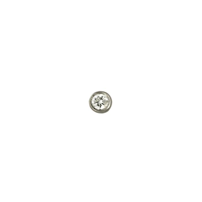SKU-57108 / Σκουλαρίκι Μύτης Καρφωτό Λευκόχρυσος Κ14 με Διαμάντι