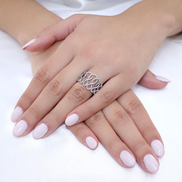 Δαχτυλιδι Λευκόχρυσος Κ18 με Διαμάντια