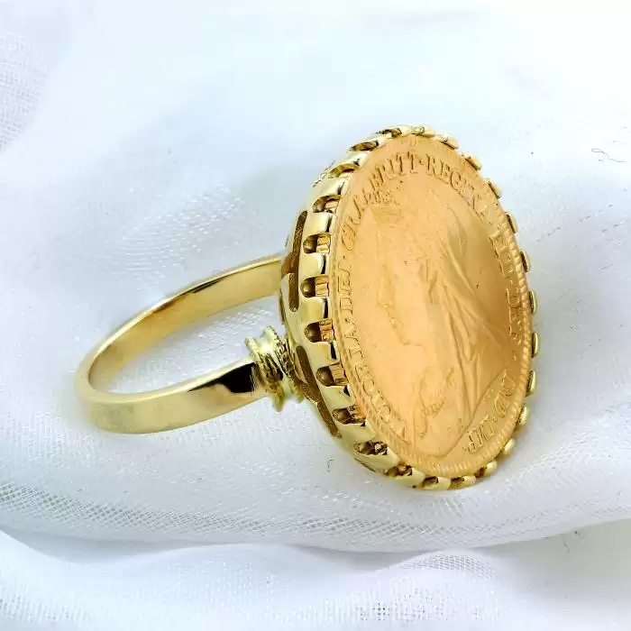 SKU-58952 / Δαχτυλίδι Λιροθήκη Χρυσός Κ14 