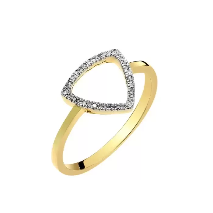 SKU-58827 / Δαχτυλίδι Χρυσός Κ14 με Διαμάντια