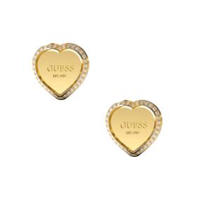 Σκουλαρίκια Guess Fine Heart Ανοξείδωτο Ατσάλι με Ζιργκόν SKU-58471