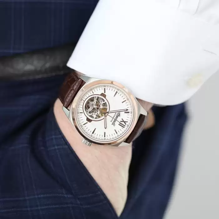 SKU-58361 / INGERSOLL Shelby Automatic Brown Leather Strap